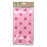 Мех коротковорсовый 3мм с принтом горох, 47*47см (±2см), 100% п/э (светло-розовый/розовый) 29495