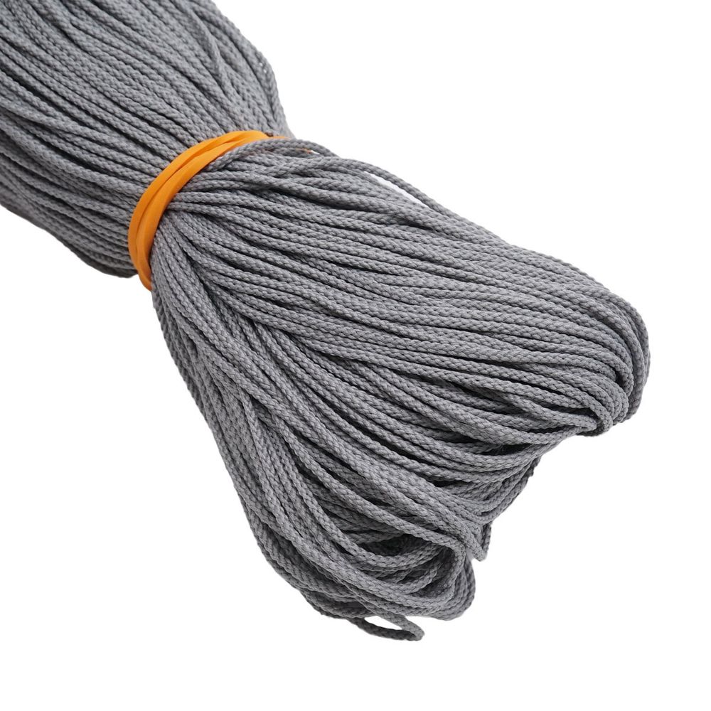 Шнур плетеный ⌀1.5 мм / 100 метров, 012 серый