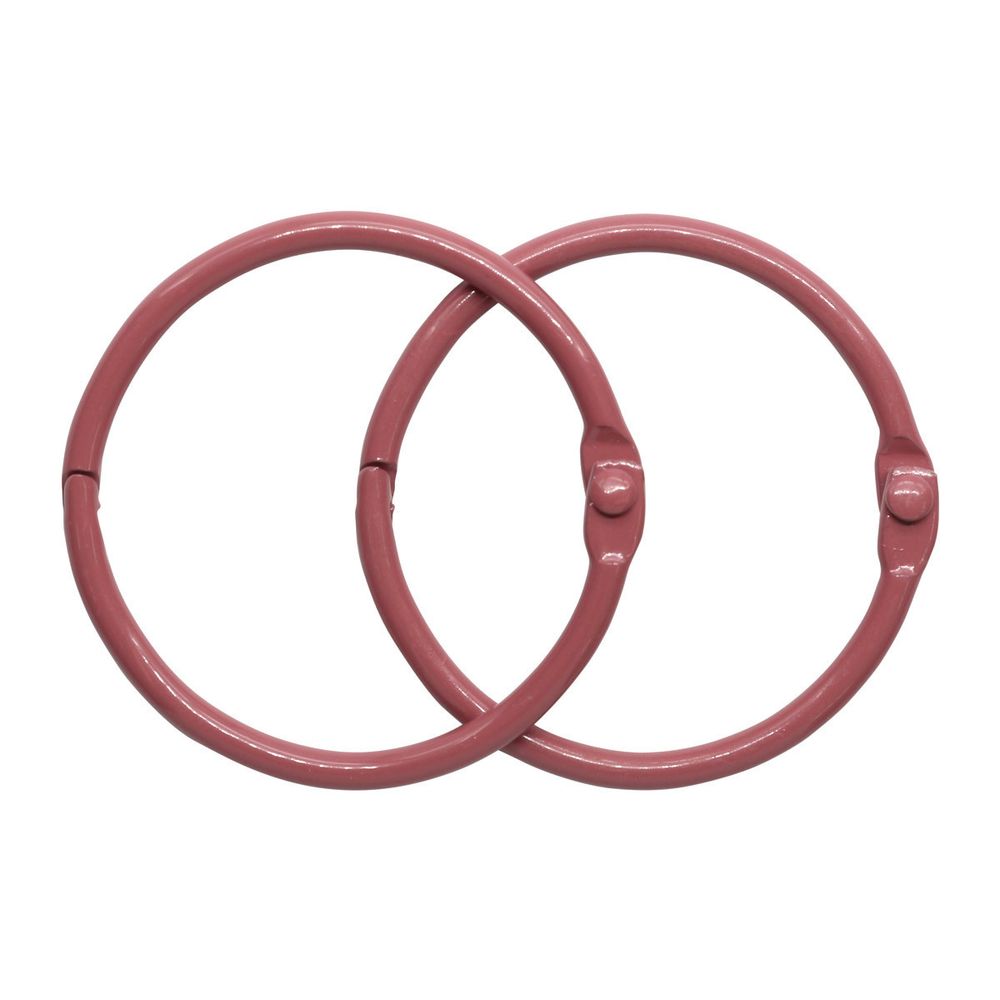 Кольца для альбомов разъемные металл 40 мм, 10 шт, темно-розовый, 5AS-106