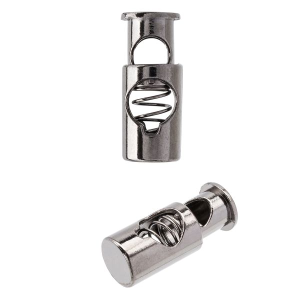 Фиксатор для шнура металл 1 отв., 20х8 мм, (in ⌀5 мм), 25 шт, никель, MFR18