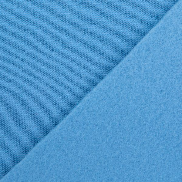 Футер 2-нитка с начесом 275 г/м², 150х180±5 см, голубой/blue, Gamma DBKTN