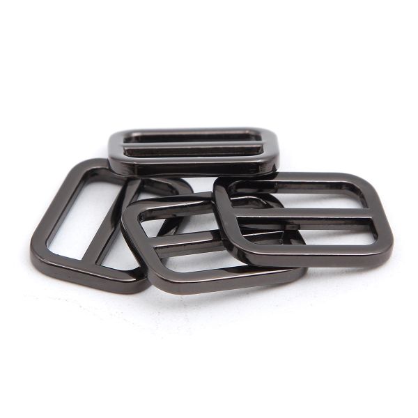 Рамка регулировочная металл литая 15 мм /19х15 мм, ⌀2 мм/, чер.никель, 4 шт