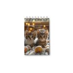 Блокнот на гребне A7 (70х100 мм) 40 л. 12 шт, клетка, Пушистые лапки 01197, Светоч Б114