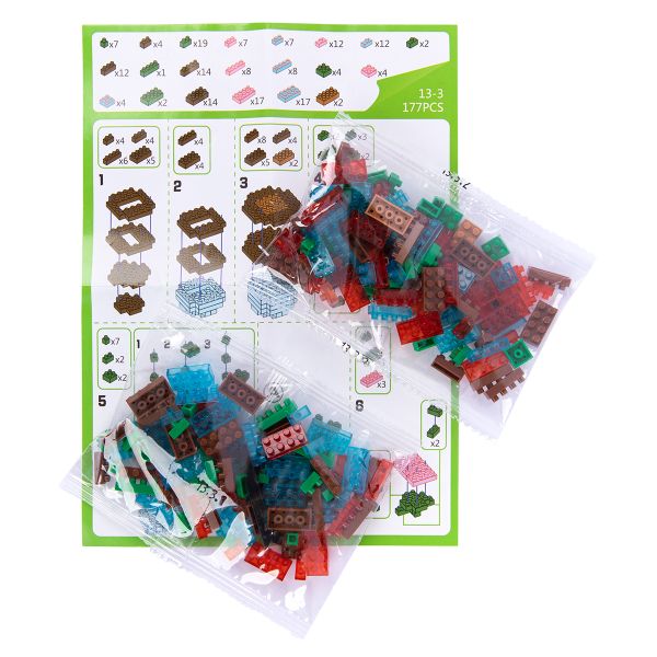 Конструктор пластиковый №02 Роза 177 элемент, Поделкин PLK-02