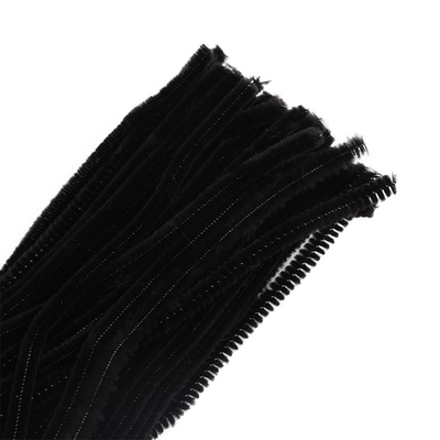 Проволока синельная 6 мм / 30см, 100 шт, Astra&Craft (А-047 черный)