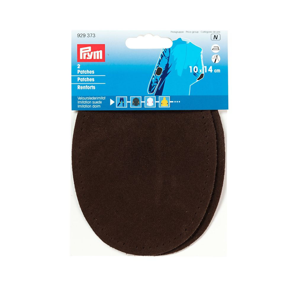 Заплатка, искусственная кожа, 10х14см, 2 шт, т.коричневый цв, Prym