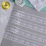 Кружево на сетке 25 мм, диз. 190, цв.01 белый уп. 9 м, Kruzhevo