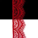 Кружево эластичное (стрейч) 60 мм / 3 метра, C820 красный