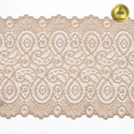 Кружево бельевое эластичное 180 мм / 120 м, L1351 цв.L168 серебристый пион, Kruzhevo