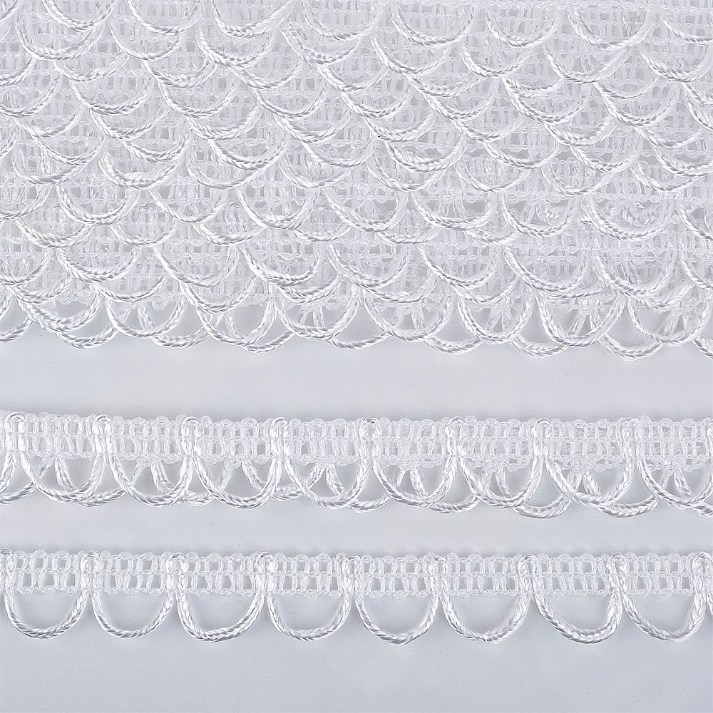 Тесьма отделочная UU белый 18-19 мм, уп.16,45м