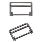 Пряжка прямоугольная 30 мм, металл (Pewter олово (черный никель)), МТ_1872, 6 шт