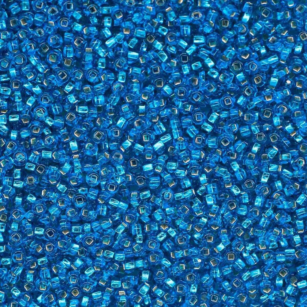 Бисер Preciosa прозрачный, серебряный центр 10/0 (2.3 мм), 100 г (5х20 г), цв. 67150