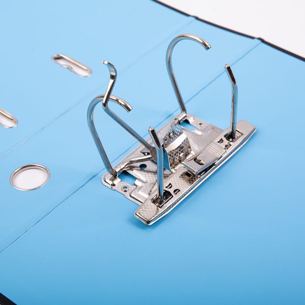 Регистратор PVC, 2-х стороннее покрытие, мет.уг. 75 мм, 10 шт, Trend A4 арочный механ, черный/голубой ЕС100262108, Expert Complete