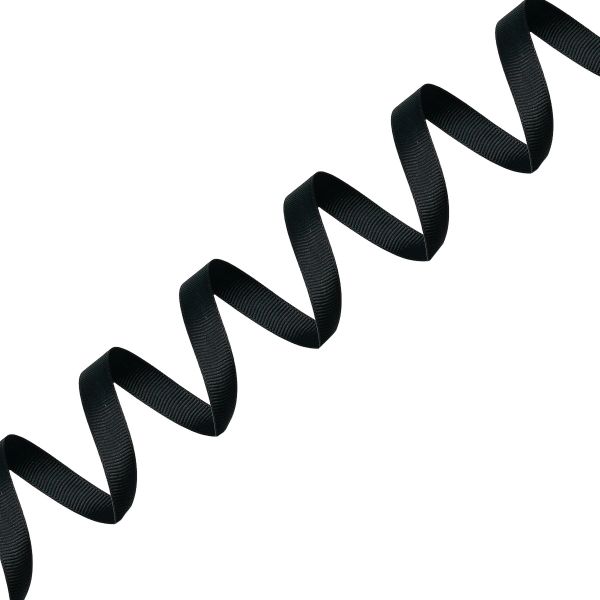 Лента репсовая (в рубчик) 12.0 мм / 22.86±1 метров, М 030 черный