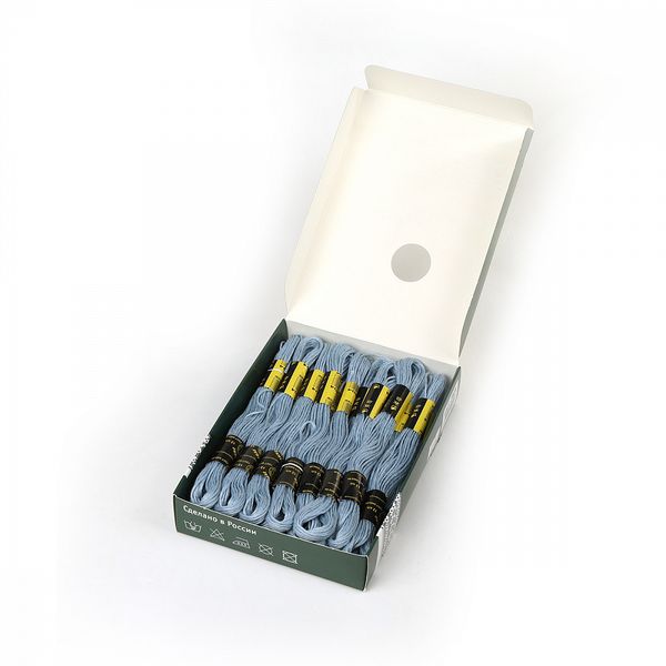 Мулине ПНК им.Кирова цв.2804 голубой, 24 мотка по 8 метров