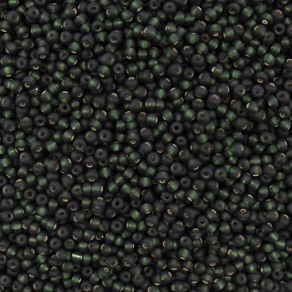 Бисер Preciosa прозрачный с серебр.центром матовый 10/0 (2.3 мм), круг.отв, 50г, (57290)