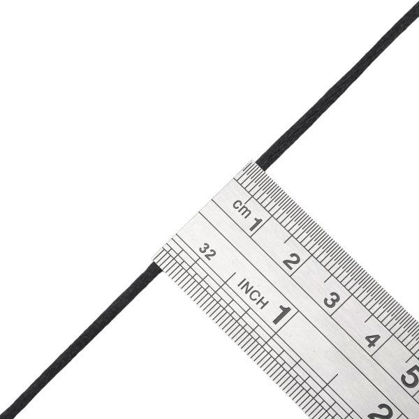 Шнур атласный корсетный ⌀2.0 мм / 45.7 метров, 23 черный