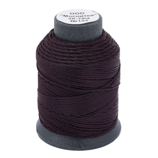 Нитки капроновые 3К 70м, 105 темно-коричневый, 9 катушек