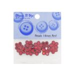 Кабошон декор подарков Цветы 14 мм, 15 шт, красный, Dress it up