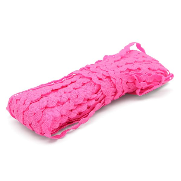 Тесьма вьюнчик 5 мм / 20м (ярко-розовый), С3582(С3581)