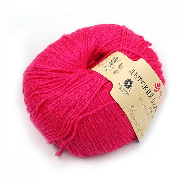 Пряжа Пехорка Детский каприз / уп.10 мот. по 50 г, 225 м, 084 малиновый мусс