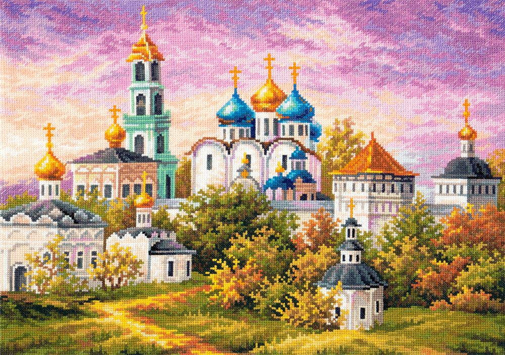 Набор для вышивания нитками Чудесная игла, Сергиев Посад. Троице-Сергиева Лавра, 40х30 см