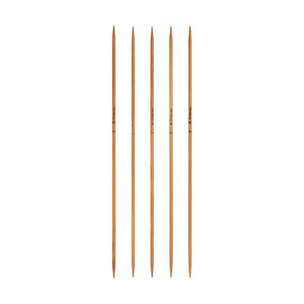 Спицы чулочные бамбуковые ⌀2.0 мм, 15 см, 5 шт, Gamma BC5-15D