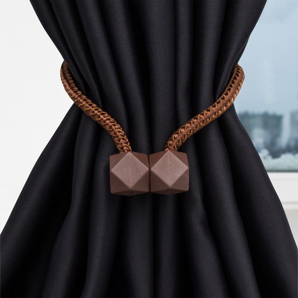 Подхваты шторные магнитные, 2 штук, шоколад, MTW183