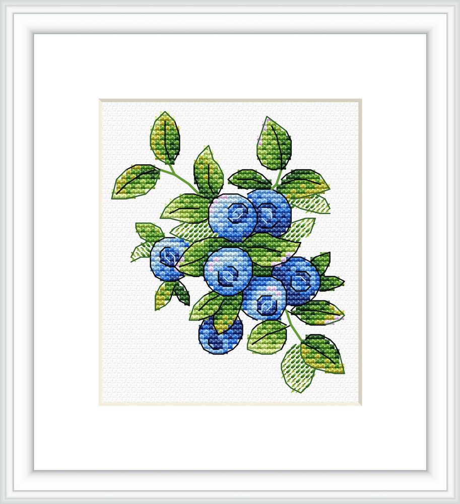 Набор для вышивания нитками МП Студия (Жар-птица), Лесная черника 10х11 см