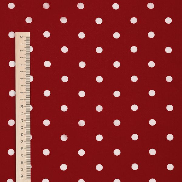 Штапель в горошек 90 г/м², 145 см / 2 метра, TBY.Vidt.07 цв.красный