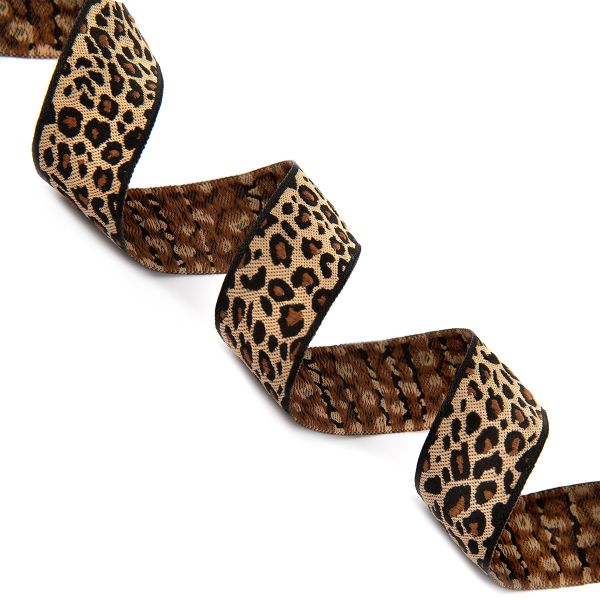 Лента (тесьма) жаккардовая 25.0 мм / 10±0.5 метров, коричневый, Gamma TRJ-96