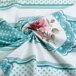 Ранфорс Розовые мечты 130 г/м², шир.240 см, в нарезке, цв. мята, 10 метров /TOS/