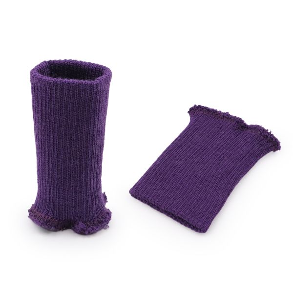 Манжеты трикотажные 6.5х9.5 см, 1 пара, тонкие, 455/0 ярко-лиловый