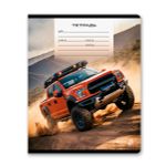 Тетрадь ученическая школьная, выборочный лак, A5 12 л. на скобе 65 г/м², белизна 100% 25 шт линия, 01442 Покорители бездорожья, Светоч Т179