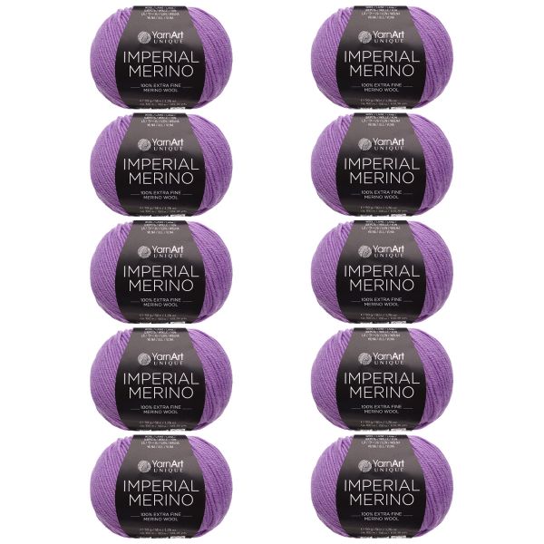 Пряжа YarnArt (ЯрнАрт) Imperial Merino / уп.10 мот. по 50 г, 100 м, 3321 сиреневый