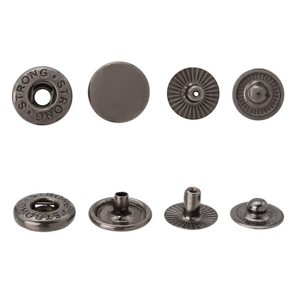 Кнопка Альфа (S-образная) ⌀12.5 мм, (№54), СТАЛЬ, черный никель, ≈1440 шт