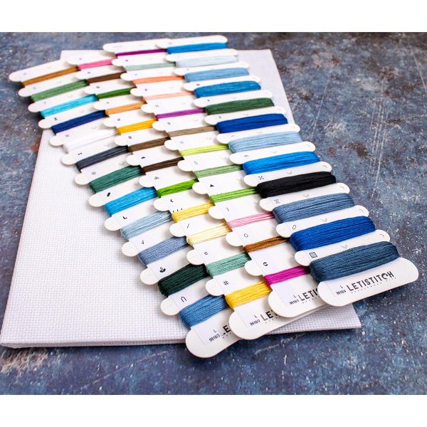 Набор для вышивания нитками LetiStitch L9916, Лунная ночь 19х29см