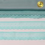 Кружево эластичное (стрейч) 25 мм, 8028, цв.F201 мятный уп.50м, Kruzhevo