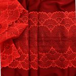 Кружево эластичное (стрейч) 8034 195мм цв.SD163 красный, 3м, Kruzhevo