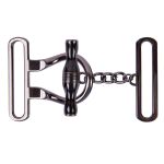 Застежка декоративная металл 100х56 мм, 10 шт, 06 черн.никель (черный), Micron GH 1068