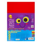 Бумага цветная бархатная A4 21х29.7 см, 5 л. 5 цв, Лео LPCP-03