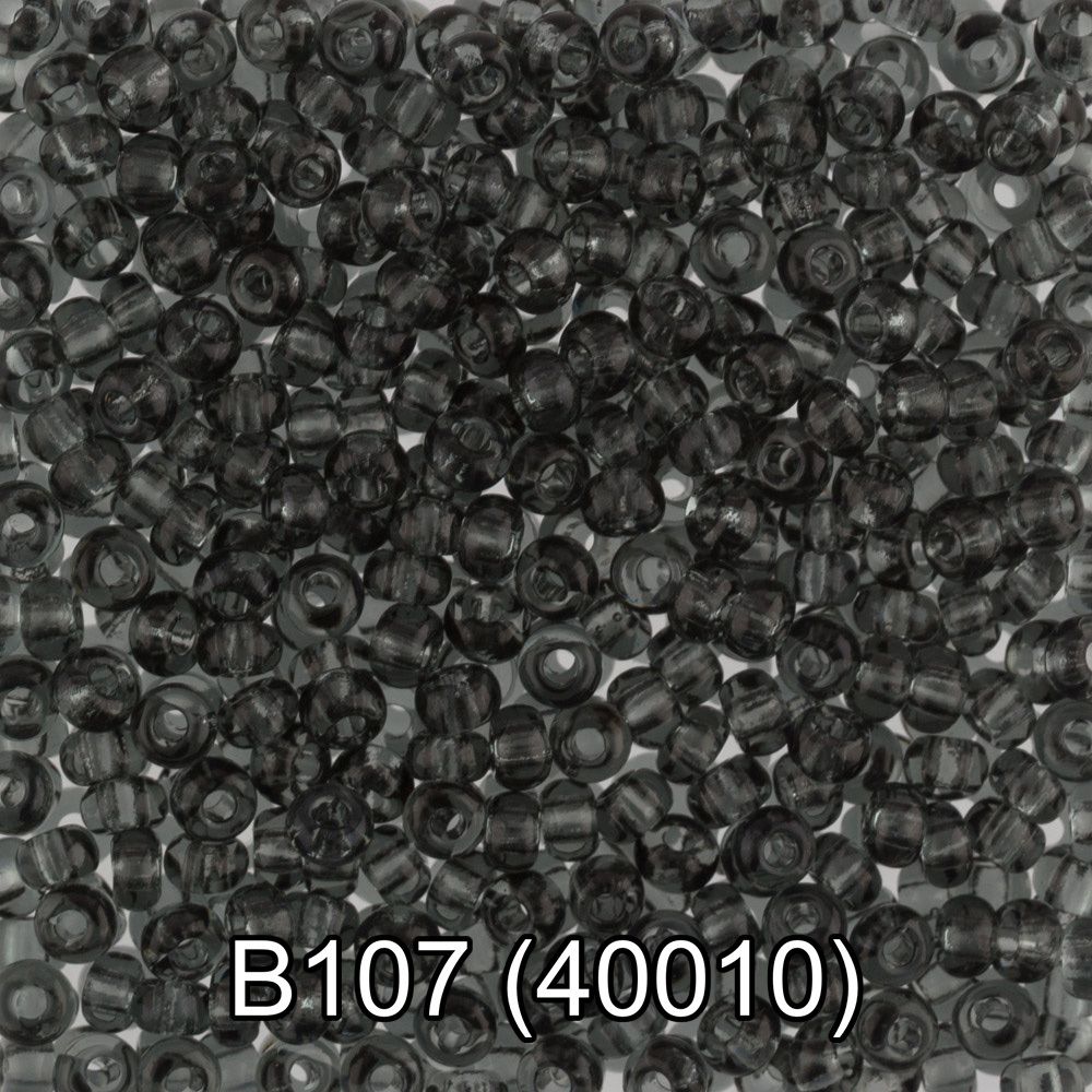 Бисер Gamma 10/0 (2.3 мм), 150 г (10х5 г), B107 серый, 40010, круглый 2