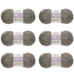 Пряжа Люблю вязать Фитнес 100 / уп.6 мот. по 50 г, 100 м, 966 темно-серый