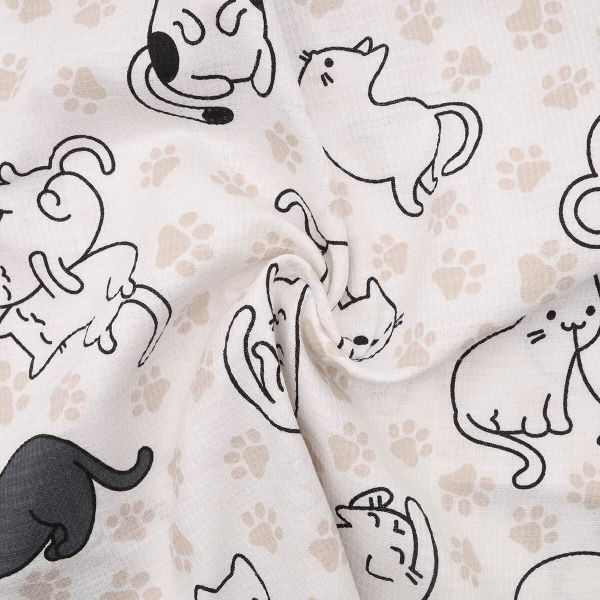 Полотно вафельное набивное арт 60 рис 5563 вид 1 Котики, 50х100 см, Astra&Craft