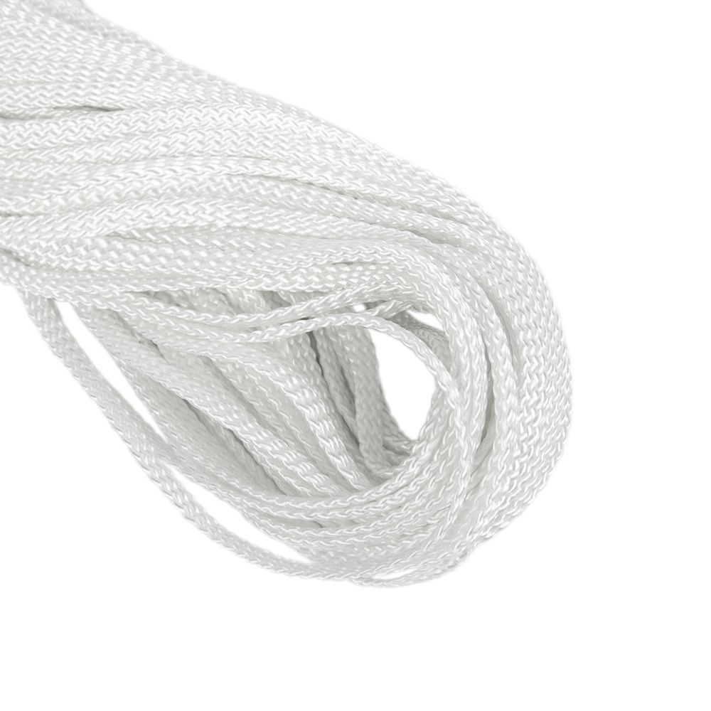 Шнур плоский п/а ⌀5.5 мм, 50 м, белый, Gamma 1с19