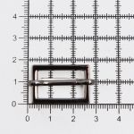 Рамка регулировочная металл литая с подвижной планкой 20 мм /25х17 мм, ⌀2.5 мм/, чер.никель, 4 шт