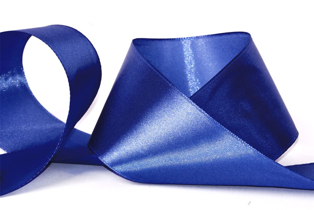 Лента атласная 1-сторонняя 50.0 мм / 33±2 метра, 136 св.синий, Gamma