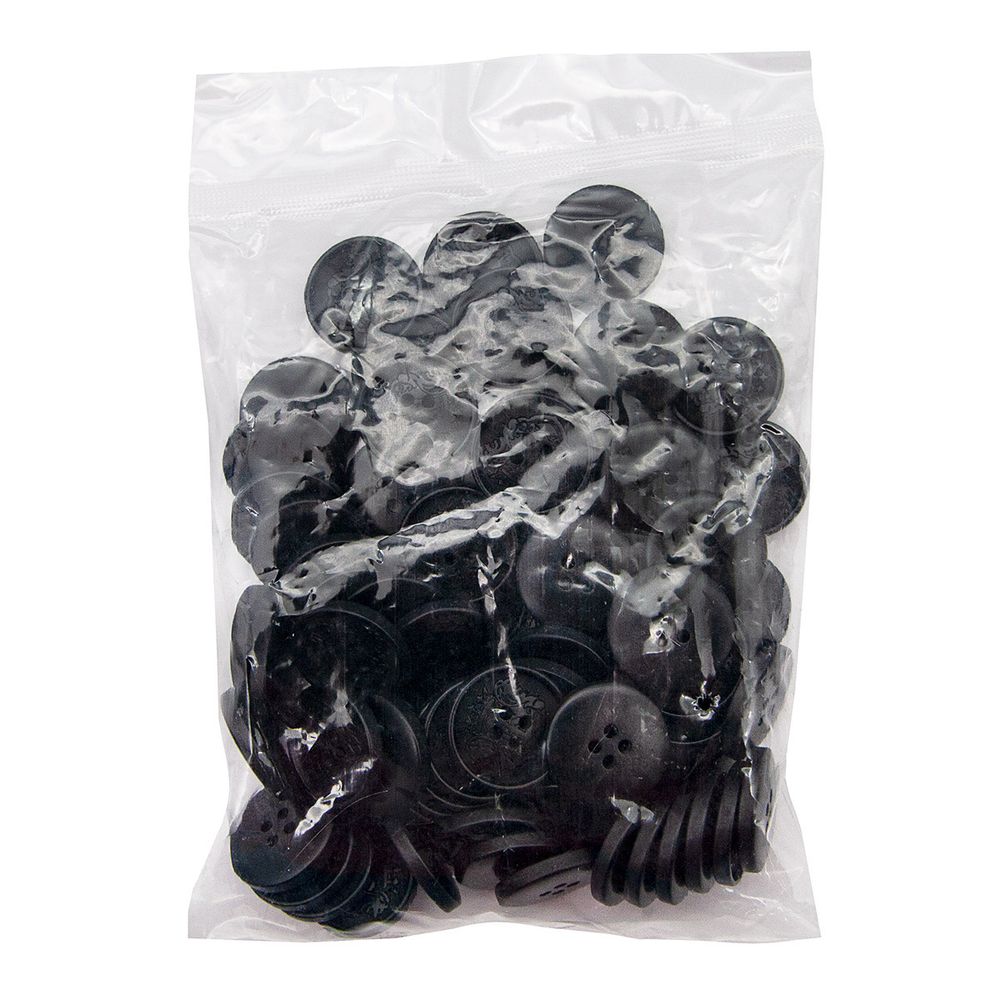Пуговицы 4 прокола 36L (Blk-200 (черный)), 72 шт, S090106