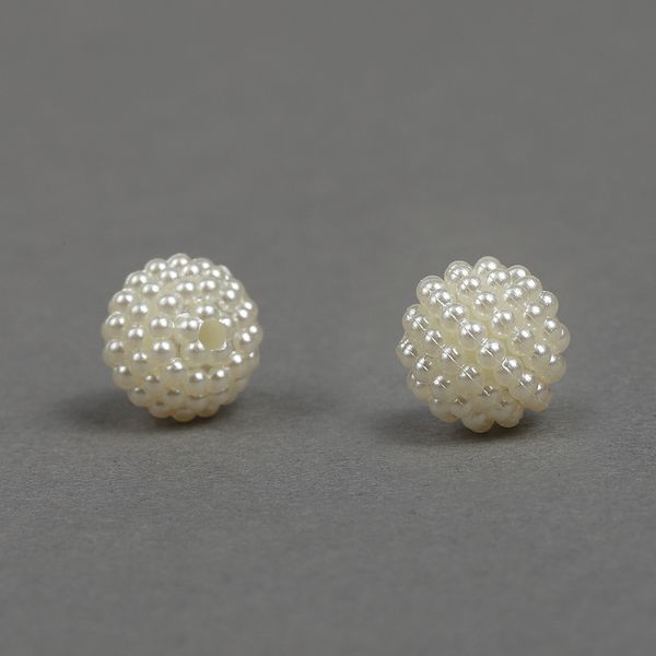 Бусины шамбала ⌀10 мм, SHN.11, цв.001 молочный, 500 г, Magic4Hobby