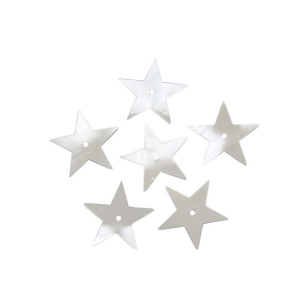 Пайетки фигурные звездочки 20 мм, упак. 10 гр, Астра, 1 серебро, уп.10 шт